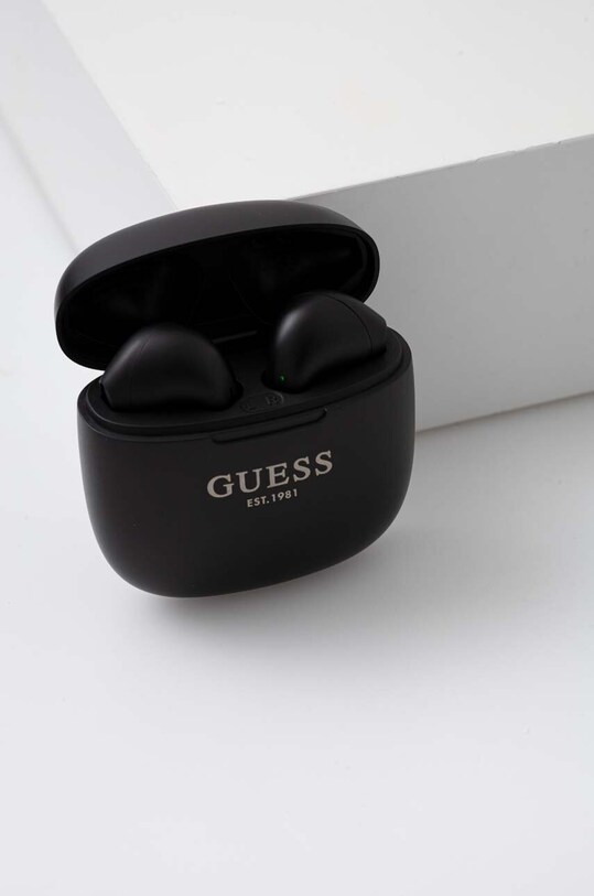 Guess căști fără fir GUTWST26PSK negru AA00