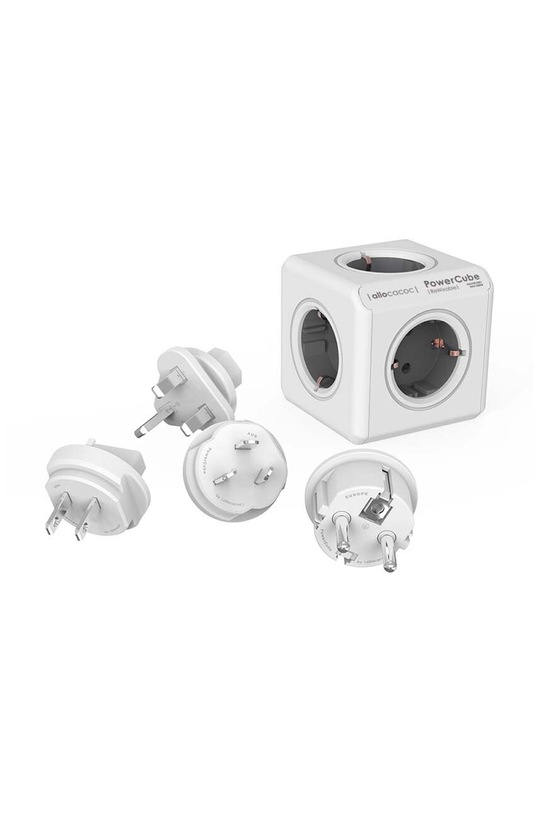 Modulárny rozbočovač, 3 zástrčky a iec eu kábel PowerCube ReWirable USB viacfarebná 1821GY/FRRW3P