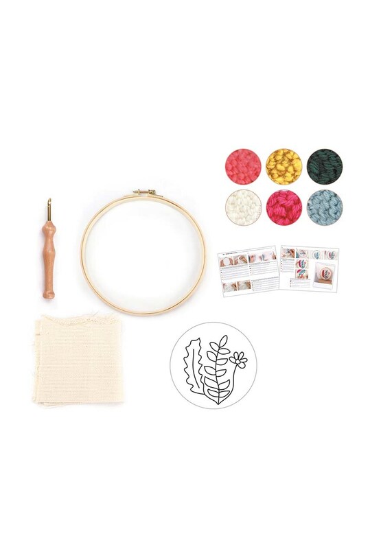 Graine Creative trusa de broderie Vegetal Punch Needle Kit 420202 multicolor AA00