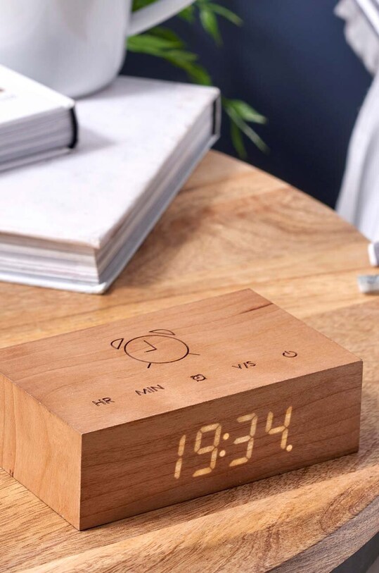 Настільний годинник Gingko Design Flip Click Clock G003C15 бежевий AA00