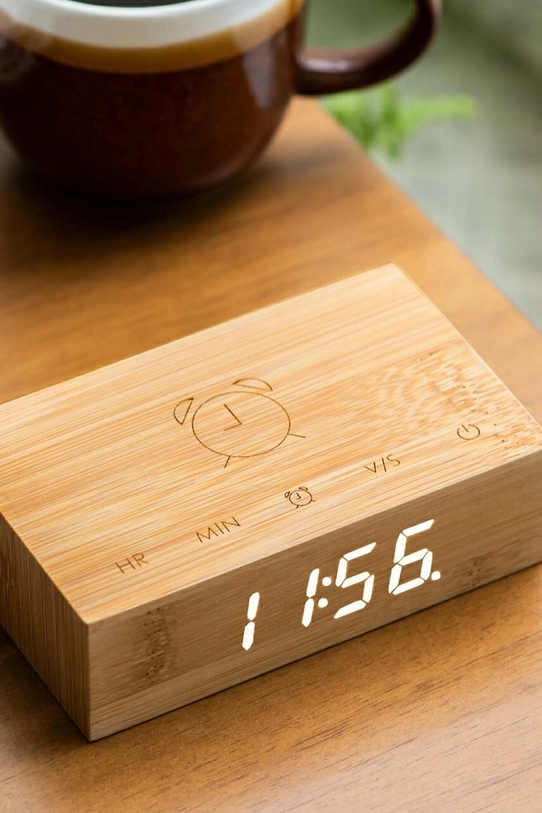 Stolni sat Gingko Design Flip Click Clock G003B11 bež