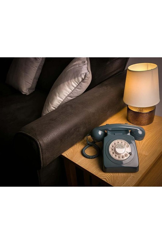 GPO telefon stacjonarny Desktop Rotary Dial Telephone zielony GPO107