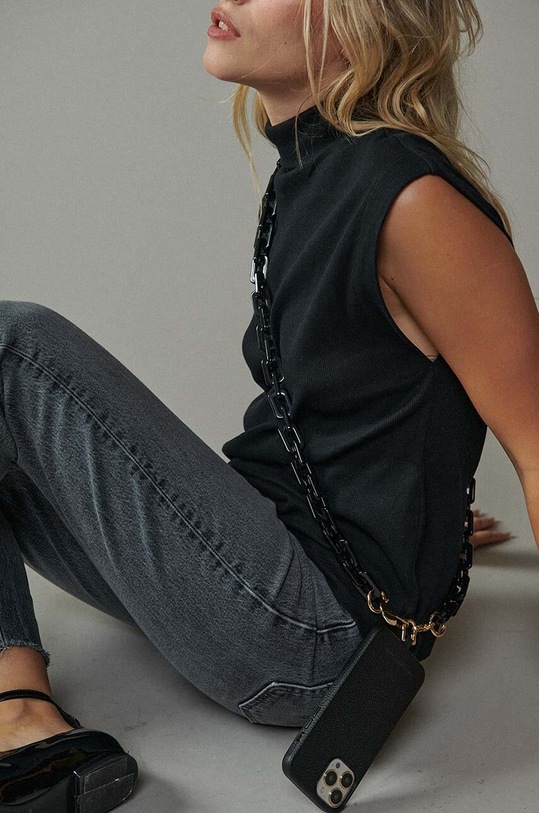 Lifestyle LaCoqueFrançaise telefonlánc Emmy 120 cm LE307805 fekete