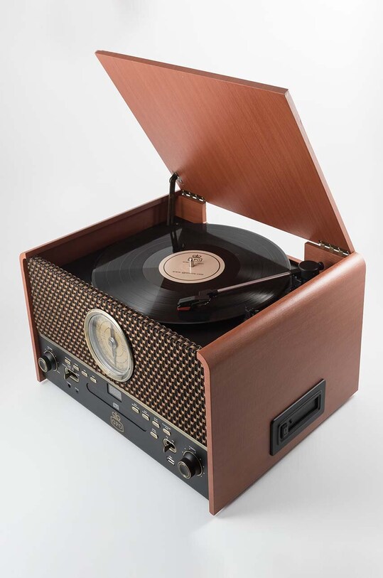 GPO gramofon Chesterton Rose Wood czerwony GPO30