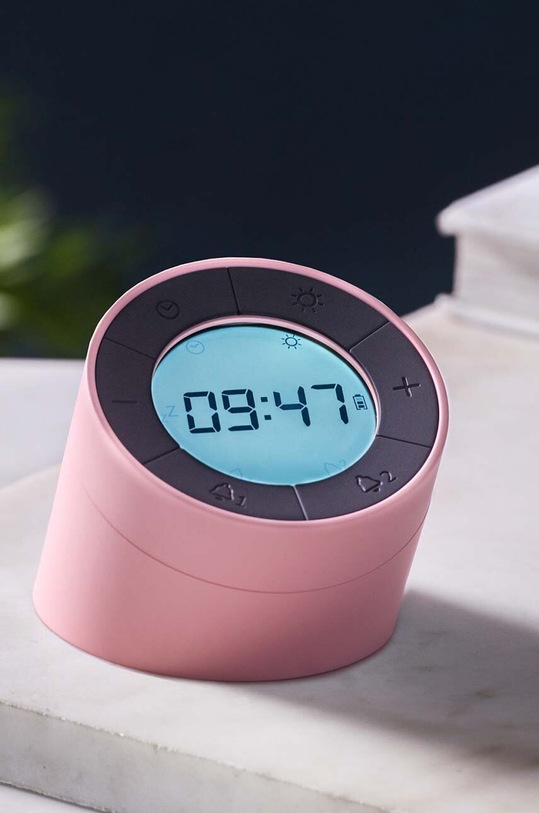 Living și dormitor Gingko Design ceas cu alarmă Edge Light G001PK roz