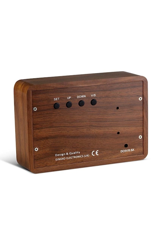 Gingko Design zegar stołowy Brick Click Clock GK15G8 brązowy AA00