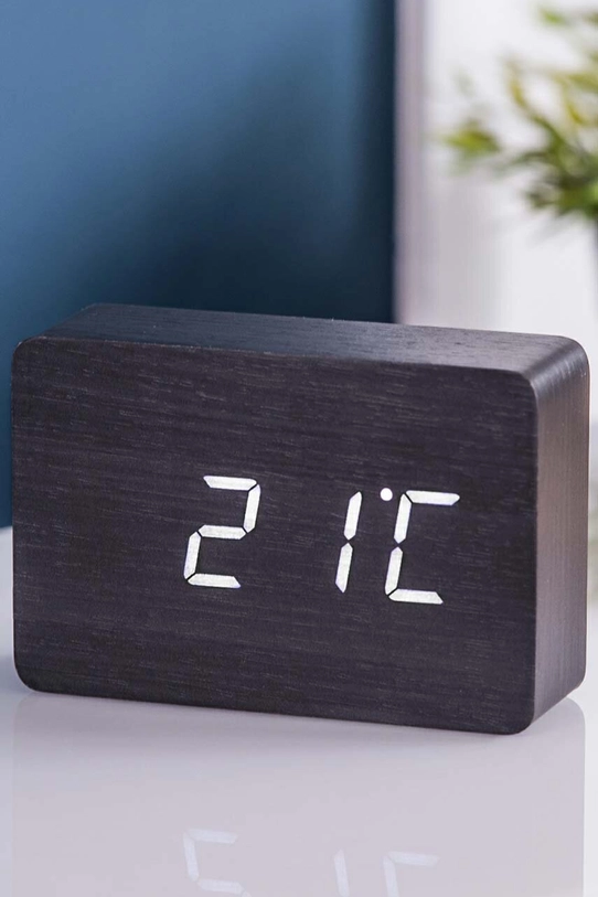 Dnevni boravak i spavaća soba Stajaći sat Gingko Design Brick Black Click Clock GK15W10 crna