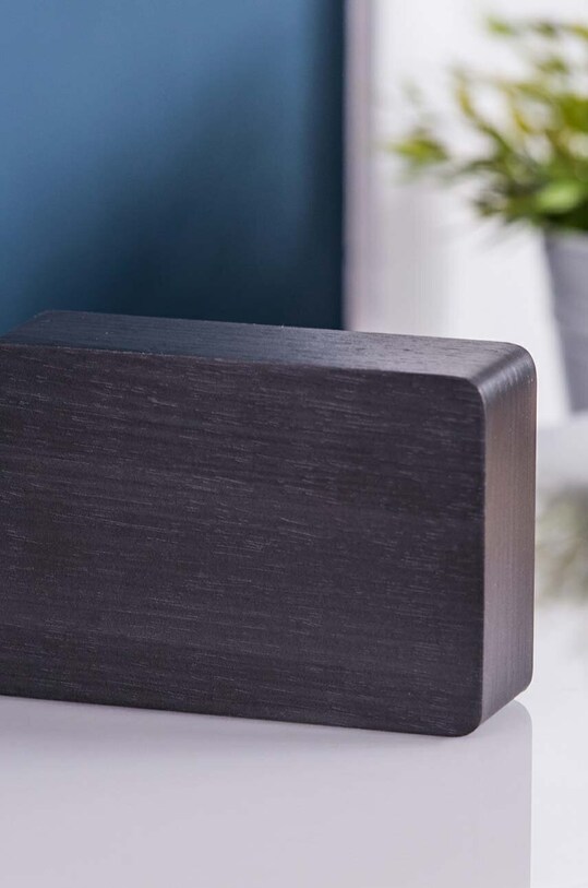 Gingko Design zegar stojący Brick Black Click Clock czarny GK15W10