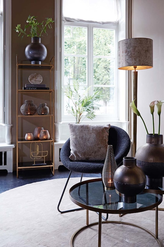 Light & Living zegar stołowy Moreno brązowy 7109582