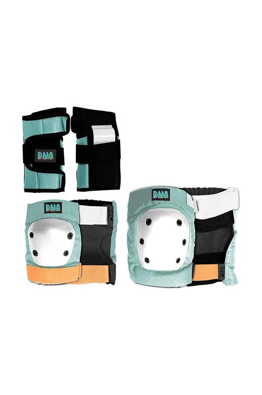 DNA set de apărătoare pentru copii Pastel Green Knee & multicolor DNPGPR20A027