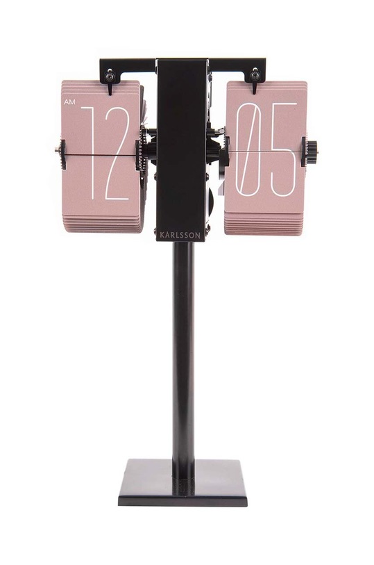 Karlsson zegar klapkowy Flip Clock No Case Mini różowy KA5758PI