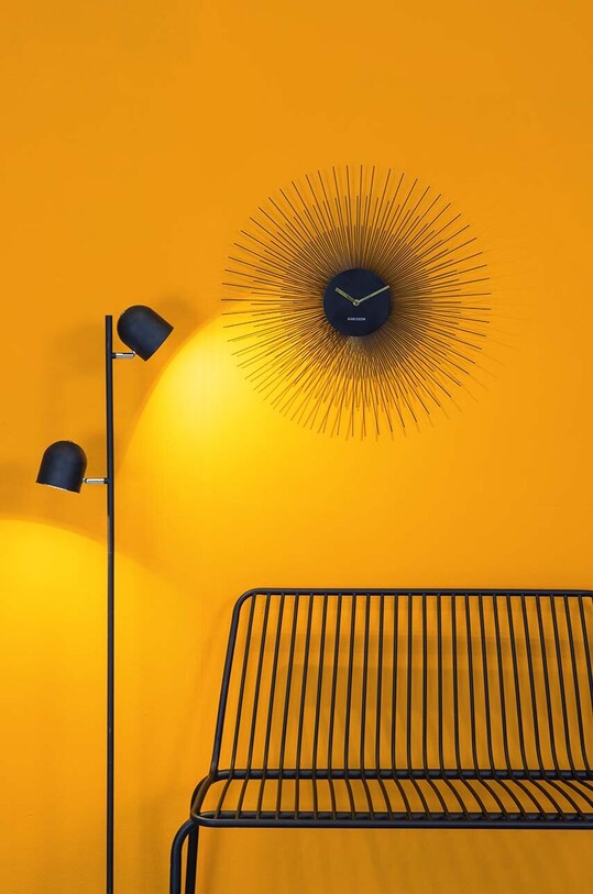 Вітальня та спальня Настінний годинник Karlsson Peony Large KA5818BK чорний