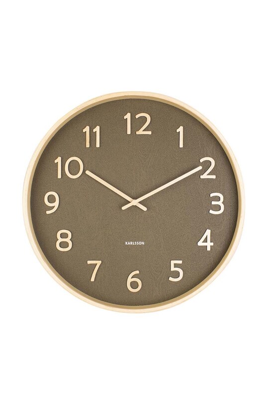 Настенные часы Karlsson Pure Wood зелёный KA5852MG