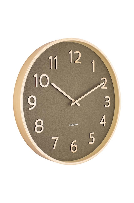Настінний годинник Karlsson Pure Wood KA5852MG зелений AA00