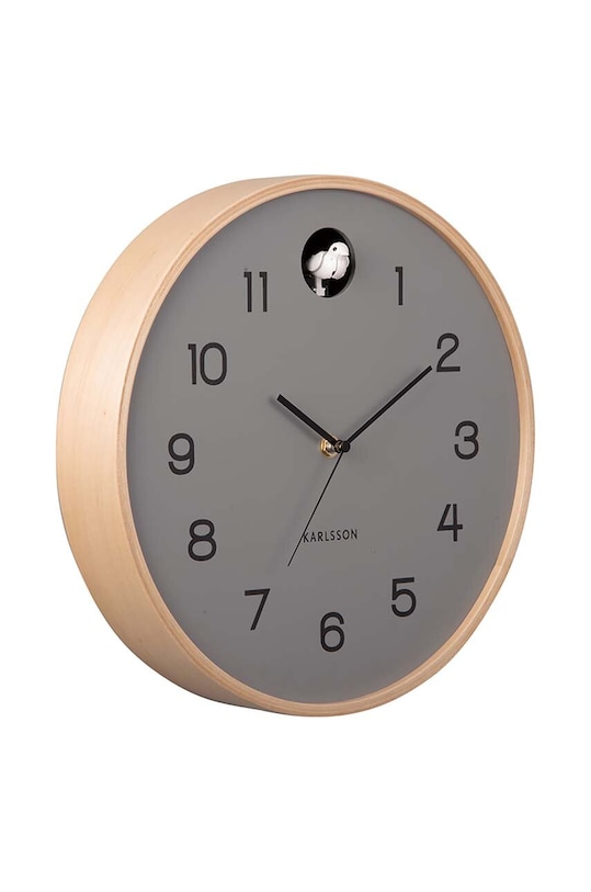Karlsson zegar ścienny Natural Cuckoo KA5886GY szary AA00