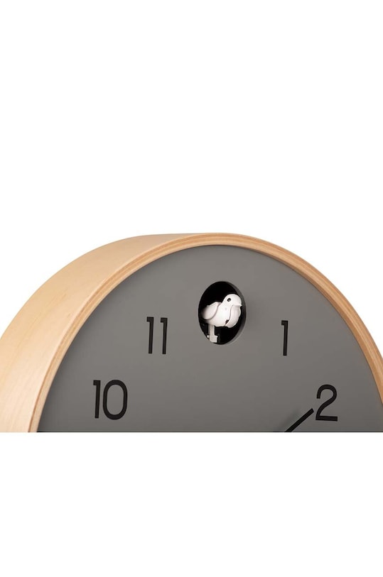 Salon i sypialnia Karlsson zegar ścienny Natural Cuckoo KA5886GY szary