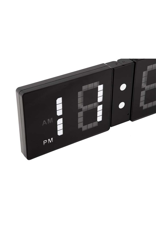 Salon i sypialnia Karlsson zegar ścienny LED Look Flip KA5897BK czarny