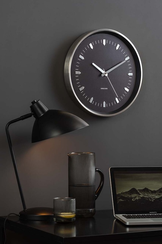 Nástenné hodiny Karlsson Arrow Batons KA5912SI sivá