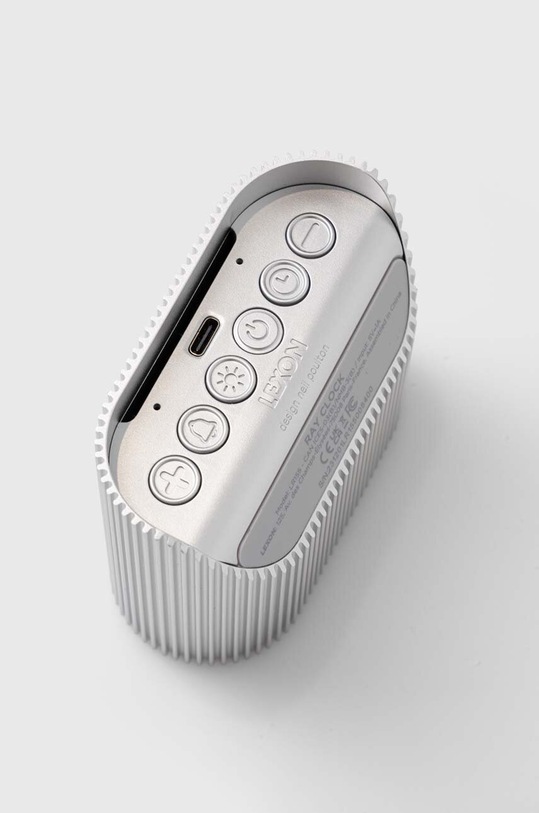 Living și dormitor Lexon ceas cu alarmă Ray Clock LR155RA3 gri