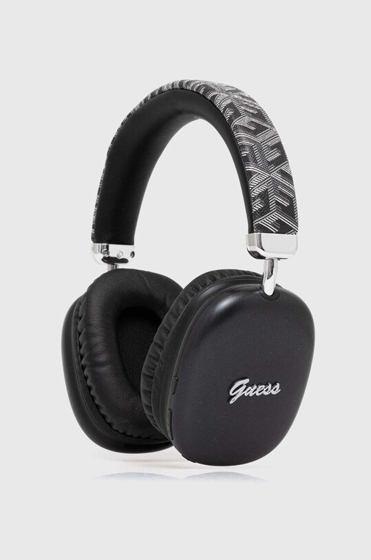 Bezdrôtové slúchadlá Guess Bluetooth Gcube Metallic Script Logo čierna GUBHK1GCTCSK