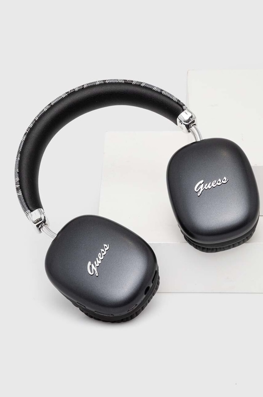 Guess căști fără fir Bluetooth Gcube Metallic Script Logo GUBHK1GCTCSK negru AA00
