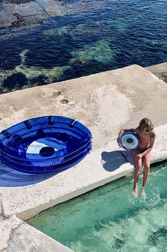 SunnyLife piscină gonflabilă pentru bebeluși The Pool Greek Eye albastru S1PPOOGE