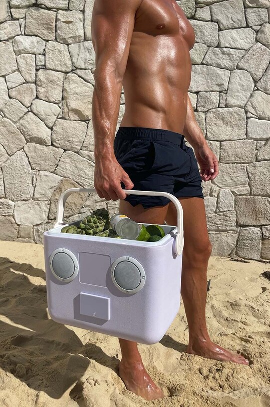 SunnyLife pojemnik chłodzący z głośnikiem Beach Sounds S41BCPSL