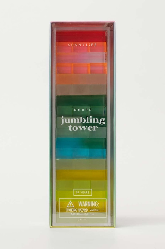 Hra zručnosti SunnyLife Lucite Jumbling Tower vícebarevná SCLJTSHE