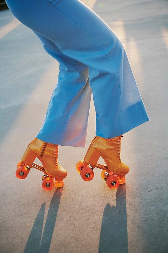 Kolieskové korčule Impala Sparkle Orange High Heel Rollerskates x Marawa IMPROLLHH.MARAWASO