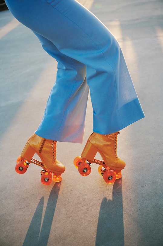 Kolieskové korčule Impala Sparkle Orange High Heel Rollerskates x Marawa IMPROLLHH.MARAWASO