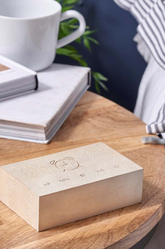 Living și dormitor Gingko Design ceas de masă Flip Click Clock G003M13 alb