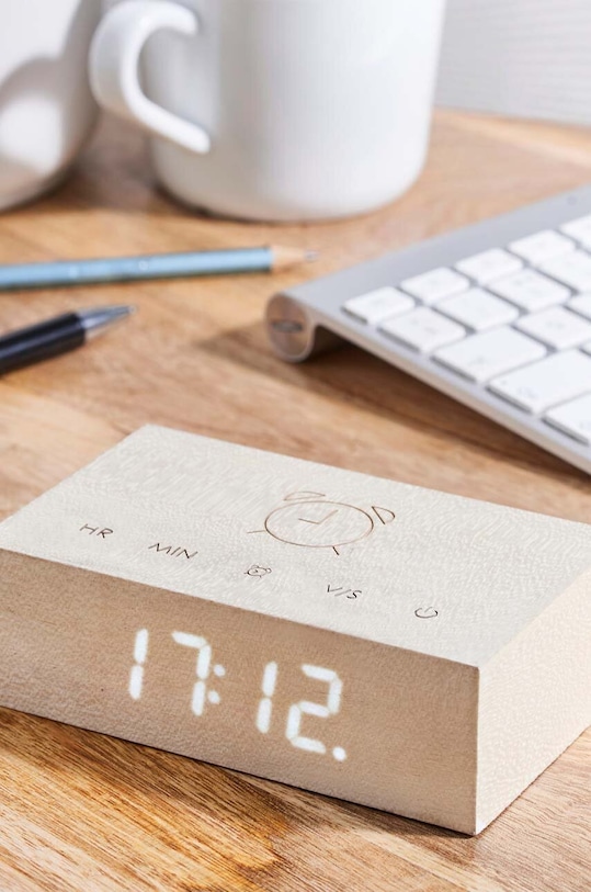 Gingko Design ceas de masă Flip Click Clock alb G003M13