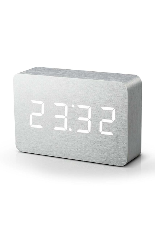 Настільний годинник Gingko Design Brick Click Clock сірий GK15W6