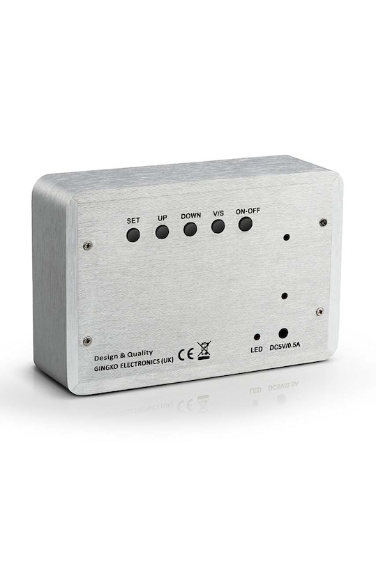 Настільний годинник Gingko Design Brick Click Clock GK15W6 сірий AA00