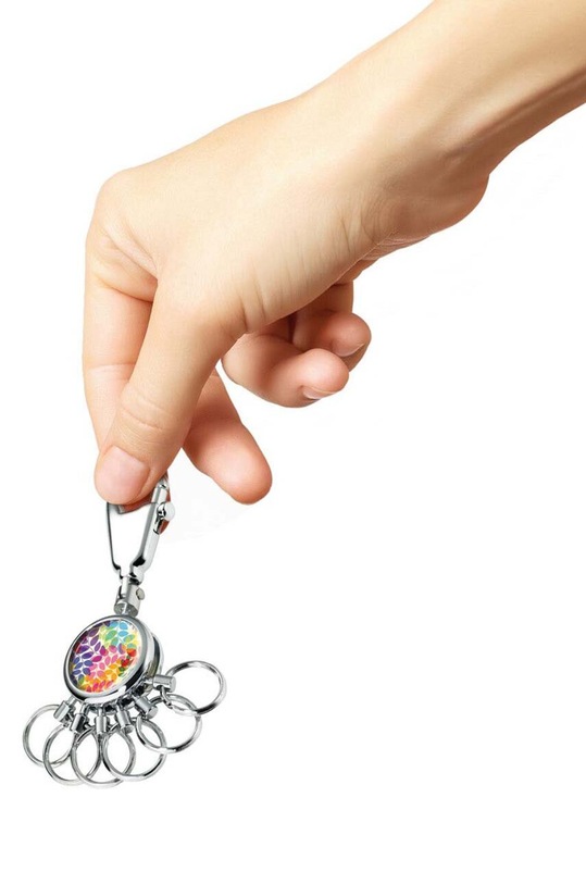 TROIKA brelok z karabińczykiem Colourful Leaves multicolor TR.KYR01.A084