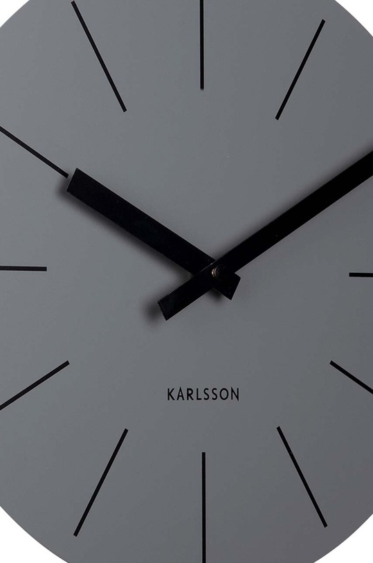 Obývacia izba a spálňa Nástenné hodiny Karlsson Arlo KA5967GY sivá