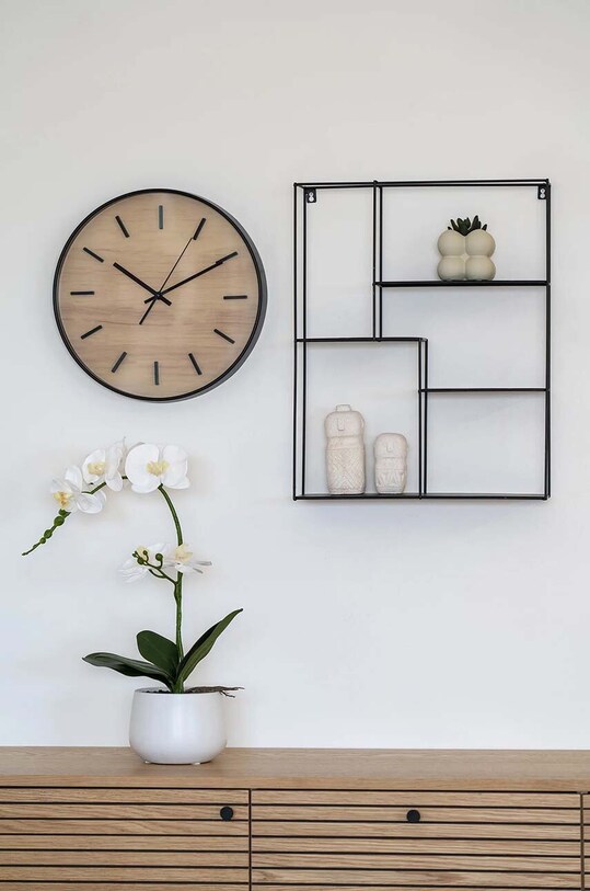Obývacia izba a spálňa Nástenné hodiny House Nordic Camden 4361126 čierna
