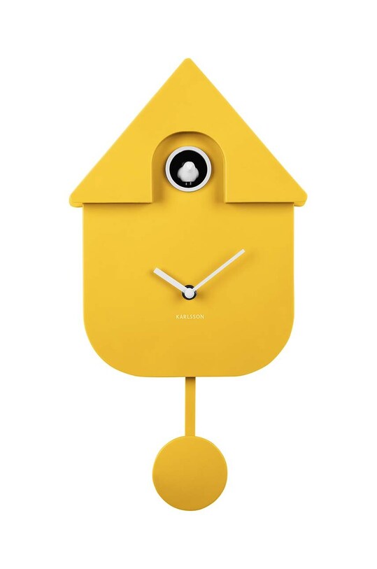 Nástěnné hodiny Karlsson Modern Cuckoo žlutá KA5768BY