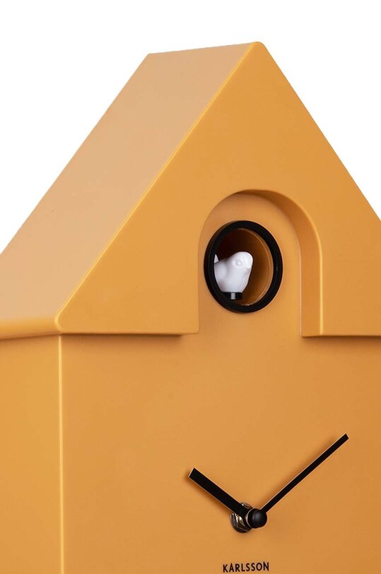 Obývací pokoj a ložnice Nástěnné hodiny Karlsson Modern Cuckoo KA5768YE žlutá