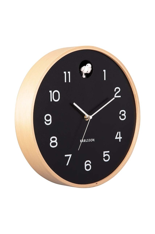 Стенен часовник с кукувичка Karlsson Natural Cuckoo 31,5 x 6 cm. KA5886BK черен AA00