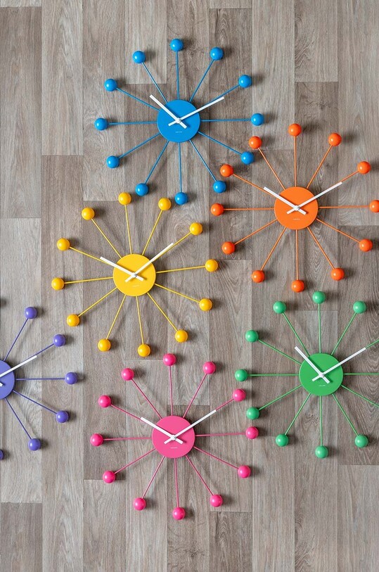 Настінний годинник Karlsson Funky Spider KA5977BB блакитний