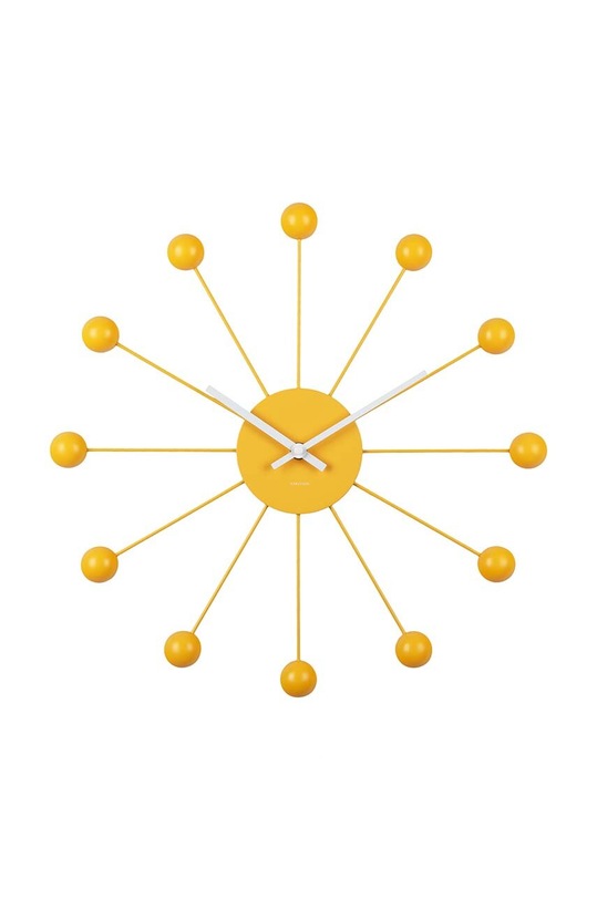Nástenné hodiny Karlsson Funky Spider žltá KA5977BY