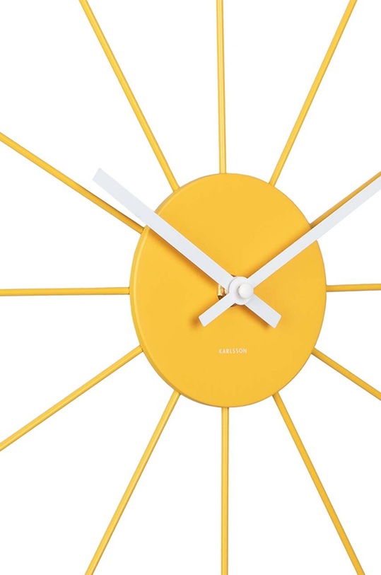 Obývacia izba a spálňa Nástenné hodiny Karlsson Funky Spider KA5977BY žltá