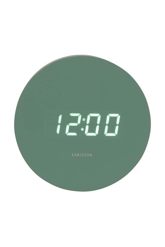 Karlsson budzik Spry Round LED zielony KA5981GR