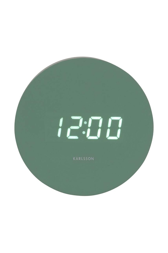 Karlsson budzik Spry Round LED zielony KA5981GR