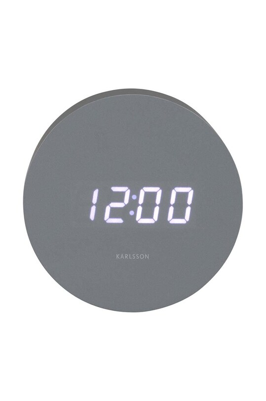 Karlsson budzik Spry Round LED szary KA5981GY