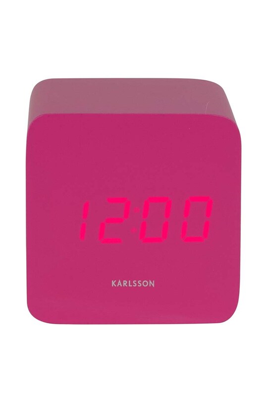 Будильник Karlsson Spry Square LED рожевий KA5982BP