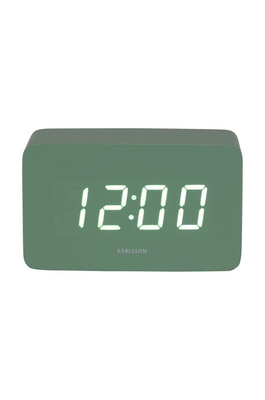 Budík Karlsson Spry Tube LED zelená KA5983GR