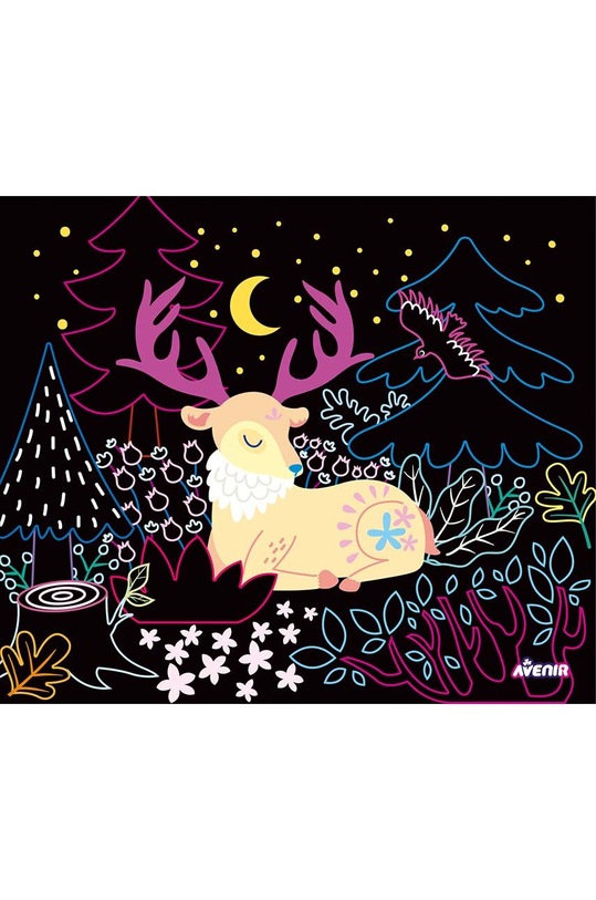 Набор «сделай сам» - светящаяся коробка Graine Creative Scratch Art Light Box Fairy 7331434