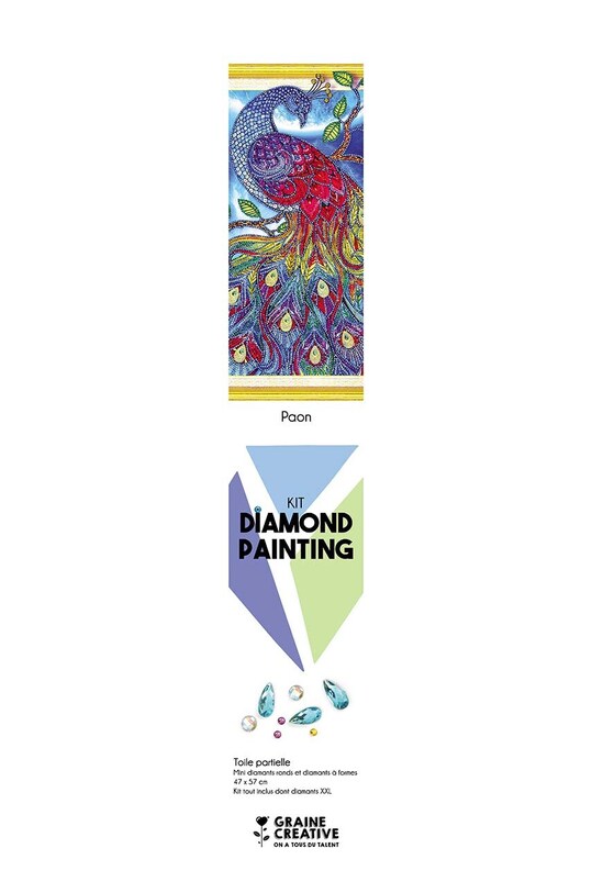 Lifestyle Graine Creative kit de bricolaj Diamond Painting Paon 117040. multicolor
